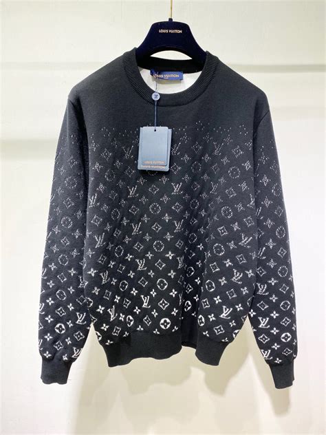 louis vuitton monogram hoodie black|louis vuitton crewneck.